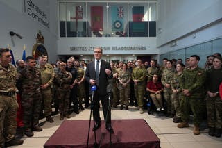 Prime Minister Sir Kiestar, who talks to a military base in southeastern England to meet with military planners who draw subsequent plans at The Willing Coalition on Thursday